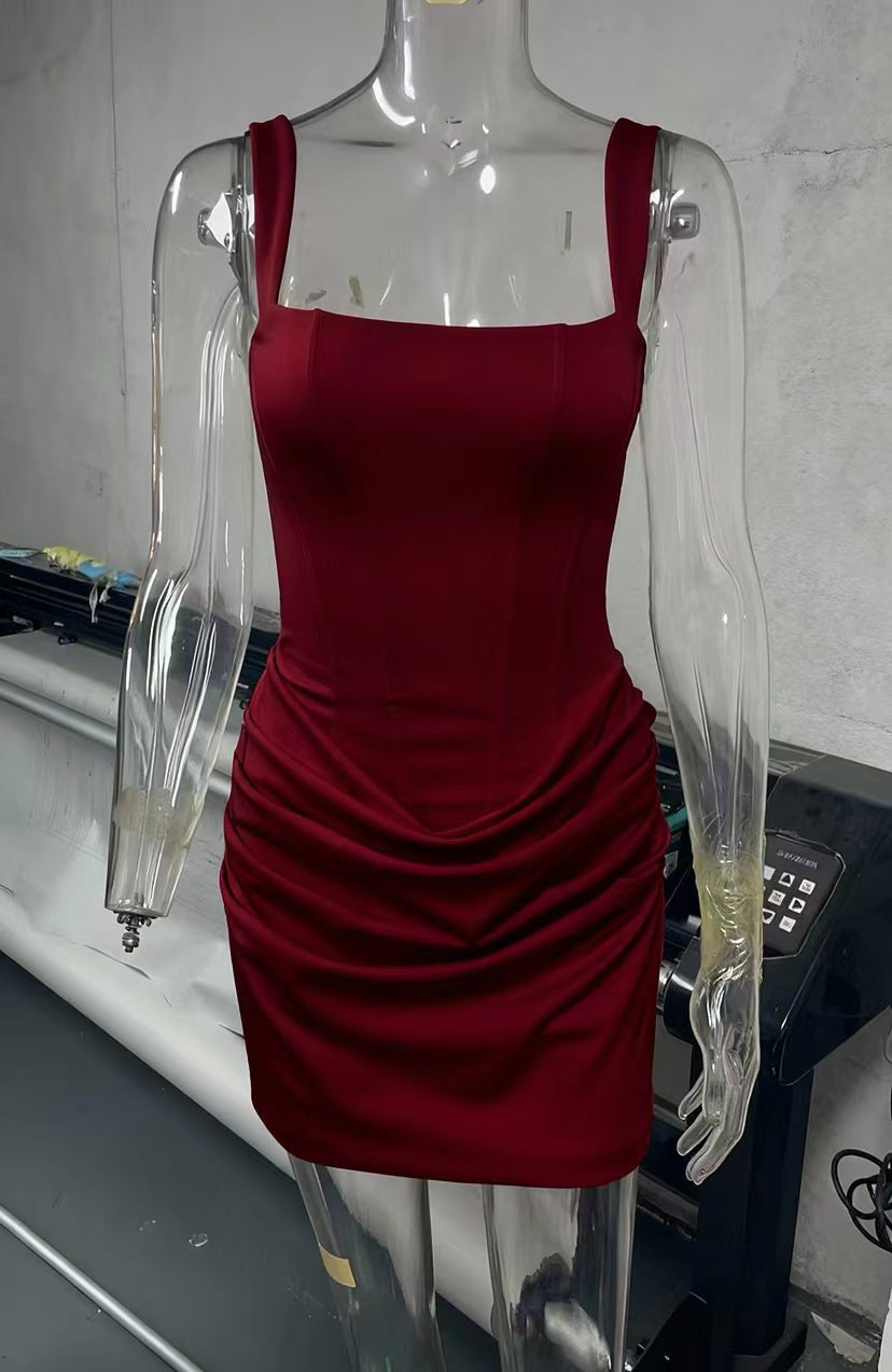 Short Shoulder Strap Dress