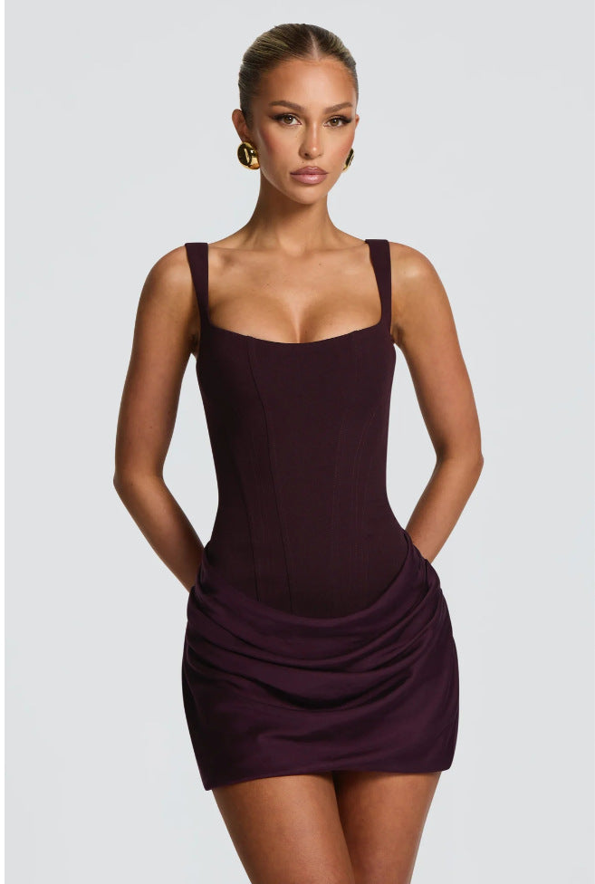 Short Shoulder Strap Dress